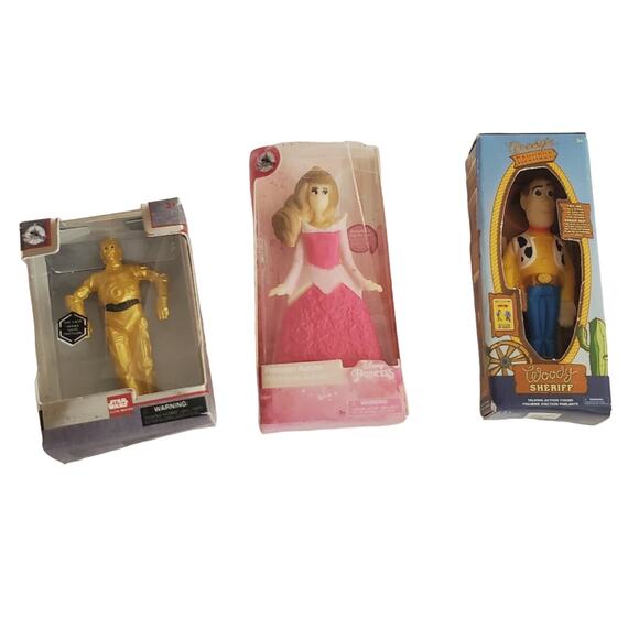 NIB Zuru Mini Brands Disney Aurora, Woody, C-3PO Mini Figures - Picture 1 of 8